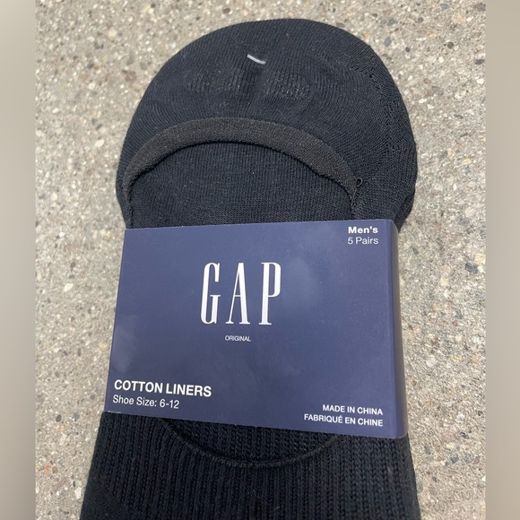 NWT 5 Pairs Gap No Show Shoe Liner Socks men’s size 6-12 black - Picture 6 of 6
